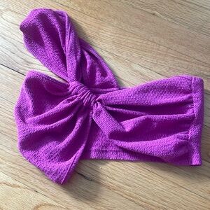 Cider Cropped Party Purple Top with one side strap